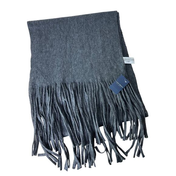 Lucky Brand Accessories - Lucky Brand Women's Scarf Gray Fringe Knit Winter‎ Ski Wrap NWT